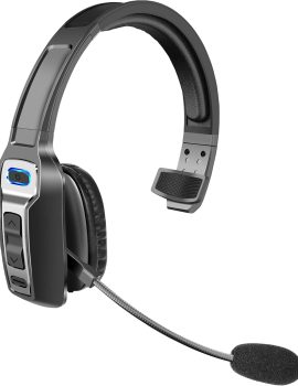 Trucker Bluetooth Headset, V5.2 Wireless Headset with Upgraded Microphone AI Noise Canceling, On Ear Bluetooth Headphone with Mute for Driver Office Call Center